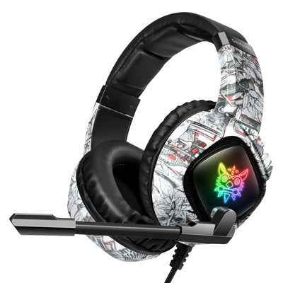 Gaming Headset Over Ear Headphones RGB Earphone With Noise Cancellation Microphone